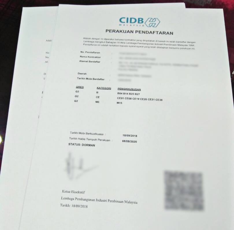 contoh sijil lesen kontraktor cidb